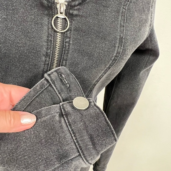 Tinsel Town denim dress Medium long sleeve full zip - Picture 11 of 12